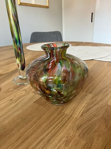 Artek dekorationsvaser i glas flerfärgade