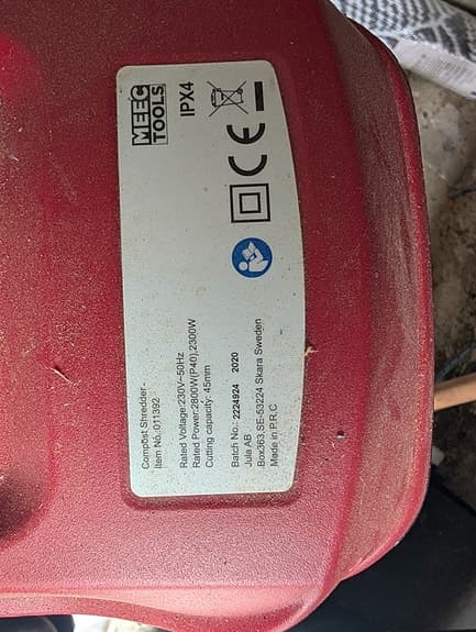 Meec Tools kompostkvarn röd