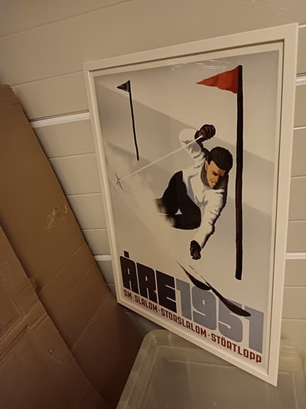 Affisch Åre 1951, inramad
