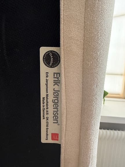 Dansk designsoffa från Erik Jørgensen, modell EJ 600.