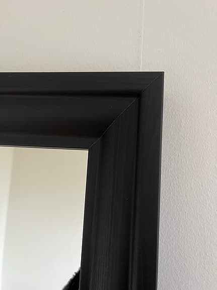 IKEA ”Toftbyn” helkroppsspegel med svart ram