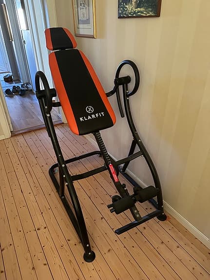 Klarfit ryggbänk svart/orange