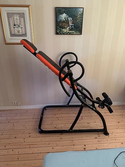 Klarfit ryggbänk svart/orange