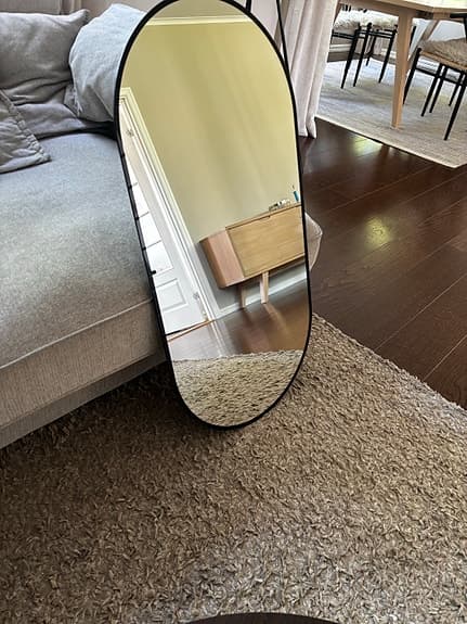 Jotex Cordia oval spegel 50x100 cm svart