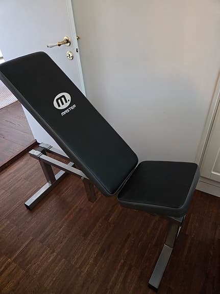 Master Fitness justerbar träningsbänk svart