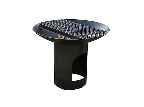 Eldstad med grillgaller svart metall