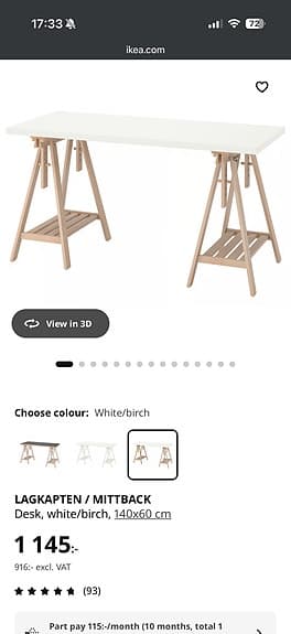 Desk LAGKAPTEN / MITTBACK Ikea