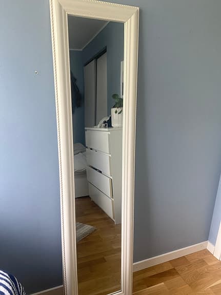 Vit helkropps spegel
