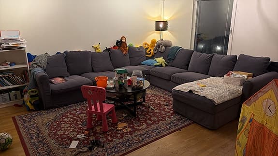 GRÖNLID hörnsoffa 7-sits med bäddfunktion