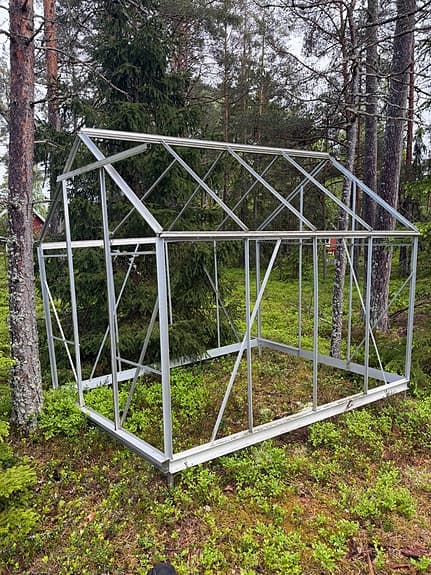 Växthus stomme i metall