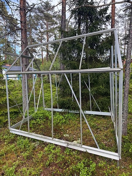 Växthus stomme i metall