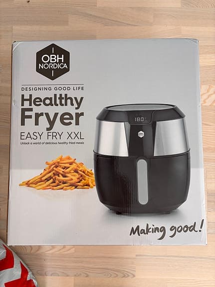 OBH Nordica Easy Fry XXL Fryer airfryer svart