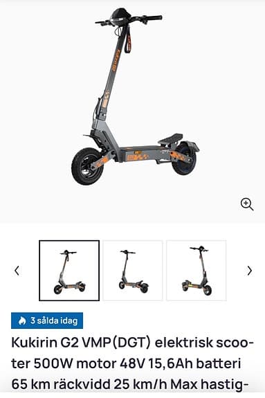 Elscooter Kukirin G2 VMP