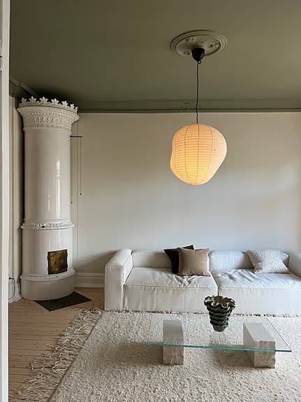 Decotique Grand 4-Sitssoffa Bouclétyg, Steam White