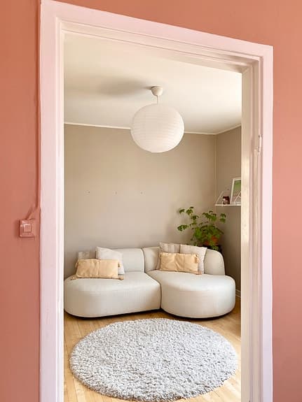 Schäslongsoffa JYLLINGE höger beige teddy