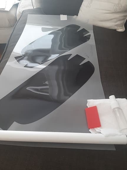 Röktonad folie till framlyktor Porsche Taycan