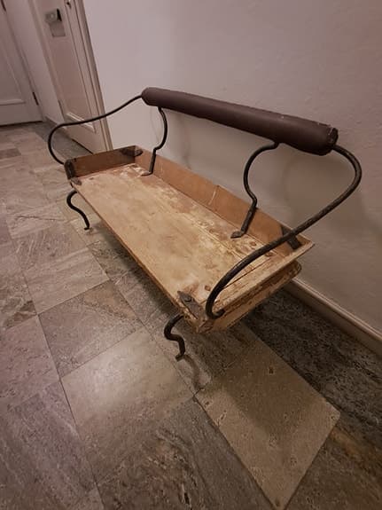 Antik, Vintage, Kuskbock, Bänk, 1800-1900-tal