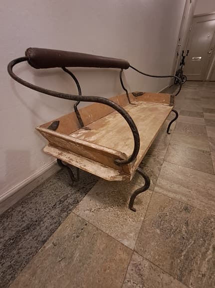 Antik, Vintage, Kuskbock, Bänk, 1800-1900-tal
