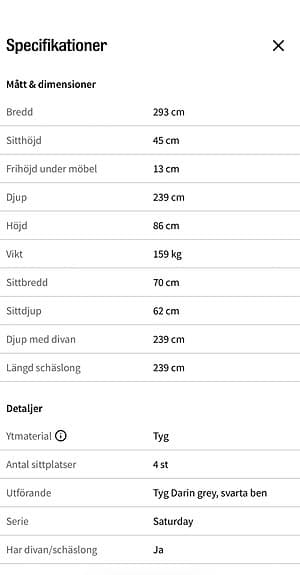 Saturday divan soffa, 2,5 sits