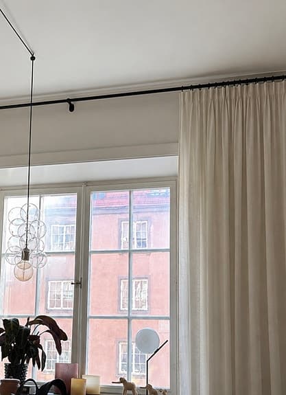 Gotain gardinstång (415cm) fästen och ringar medföljer