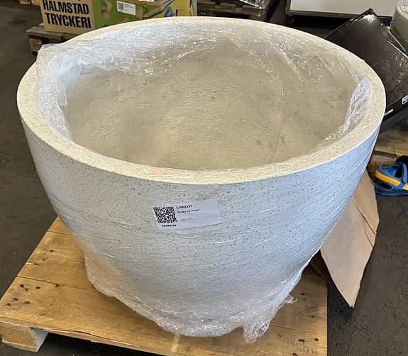 Stor vit kruka utomhusmodell 70 cm