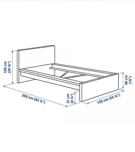 IKEA vit sängram 120x200 cm
