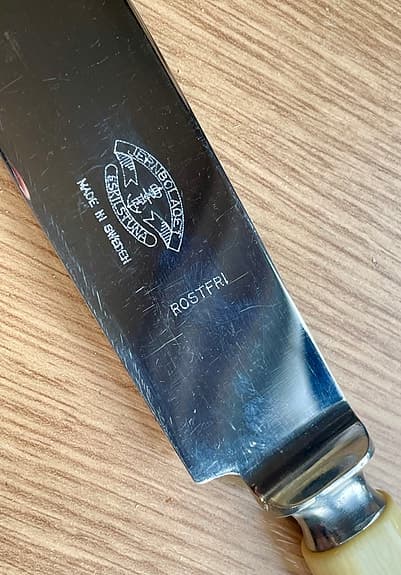 Jernbolaget Eskilstuna trancherset med ”benhandtag” vintage i mycket bra skick