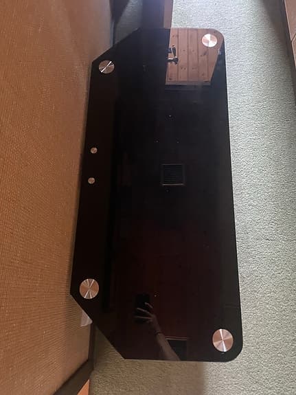 Svart Glas TV möbel