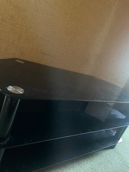 Svart Glas TV möbel