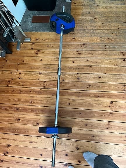 Energetics bänkpress med skivstång och vikter