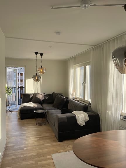 LAZY soffa mörkgrå inkl. puff