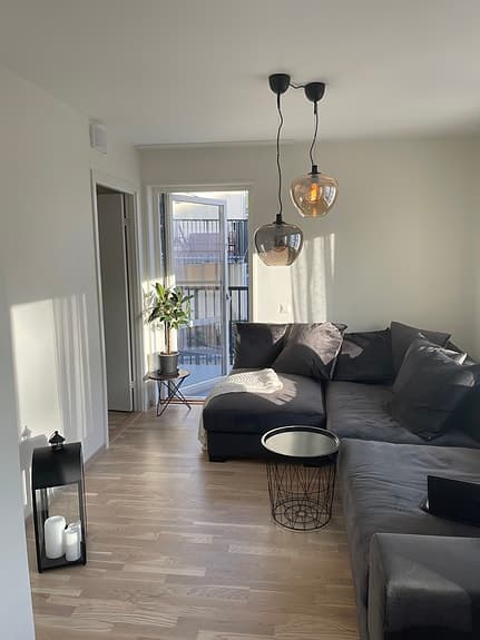 LAZY soffa mörkgrå inkl. puff