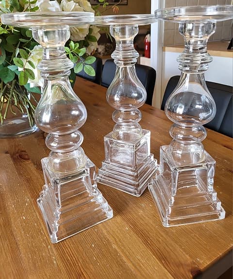 3 stycken ljusstakar