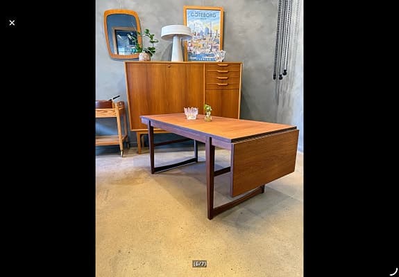 SOFFBORD TEAK ” MOA” IKEA, RETRO VINTAGE FUNKIS. INGÅR HEMLEVERANS