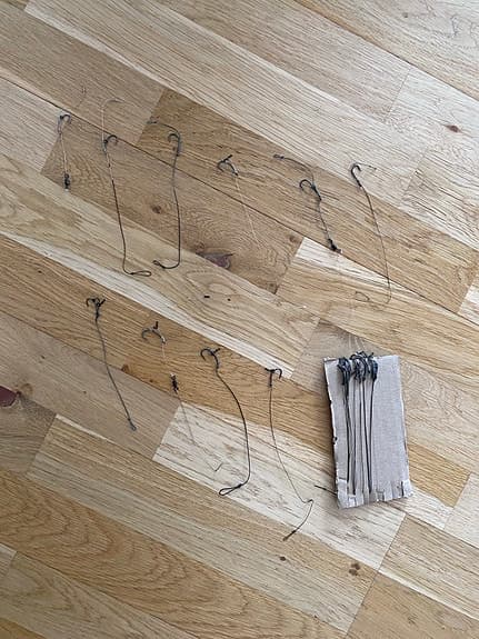 Färdiga 20 stycken karpriggar med Carpus krok och tafs 20 stycken -Ny