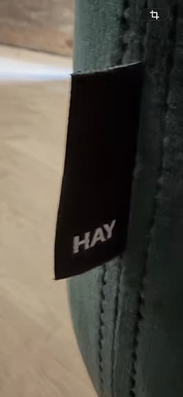 HAY Silhouette High Back soffa i grön sammet (finns 2 st) - mkt fint skick