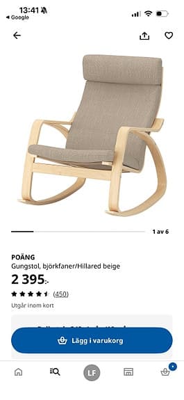 Gungstol och fotpall IKEA