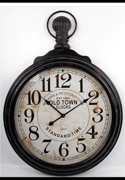 väggklocka Old Town Clocks svart