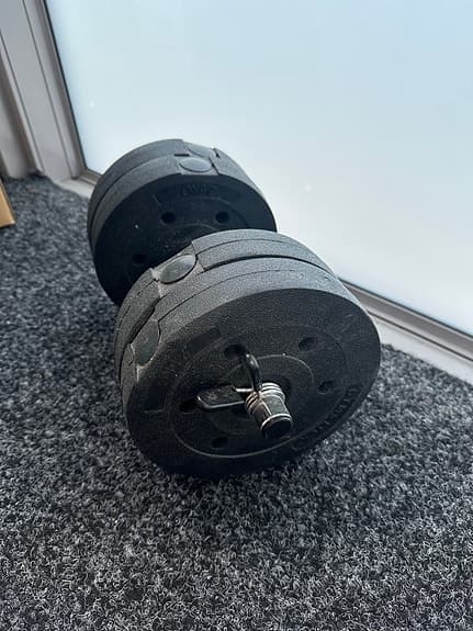 Svart justerbar hantel