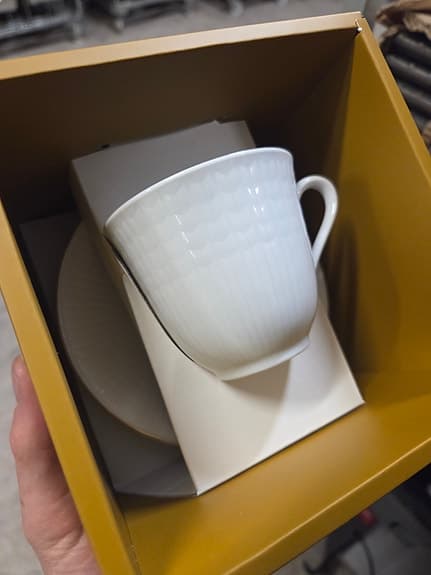 Rörstrand Swedish Grace Gala kaffekopp 16 cl med fat vit