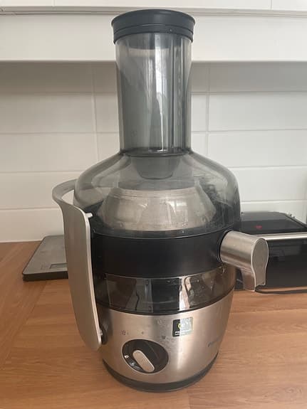 Philips juicepress i rostfritt stål