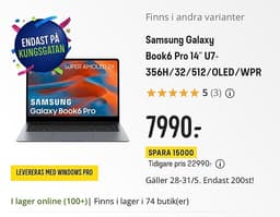Samsung Galaxy Book 6 356 H/32/512