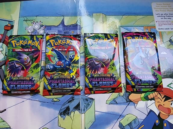 Pokemon Mega Evolution Phantasmal Flames 4st Nya Booster Packs Engelsk/English