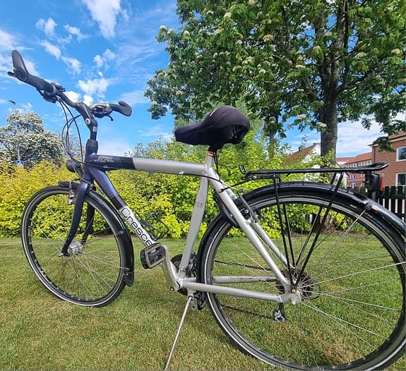 Crescent herrcykel silver/blå, 8-växlad