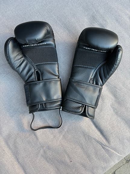 boxningssäck med boxningshandskar