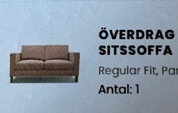 Oanvänd rosa Bemz-klädsel till IKEA Karlstad 2-sits soffa