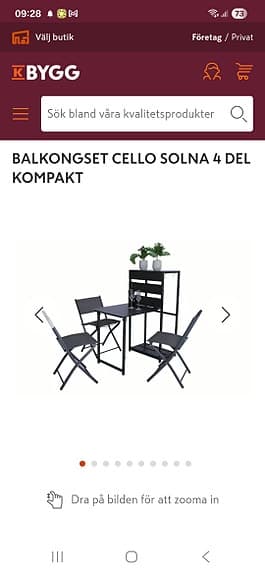 Cello Solna balkongset 4-delat grått