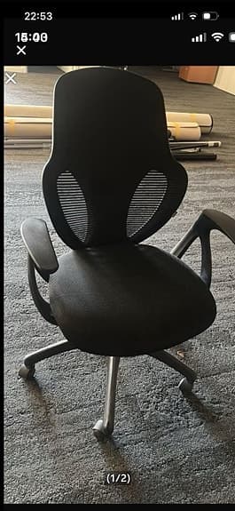 Realspace svart bekväm kontorsstol