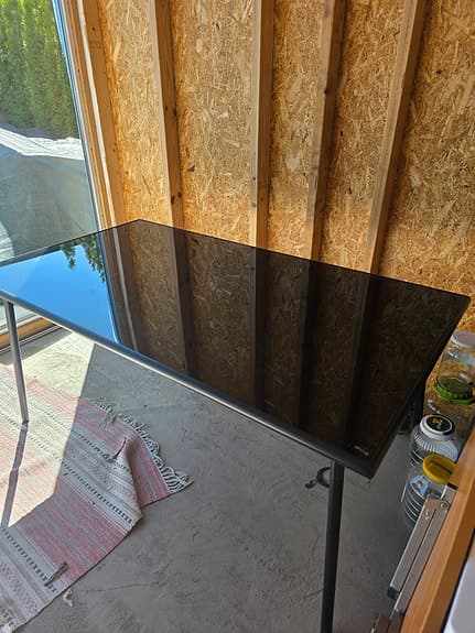 Trädgårds bord glass