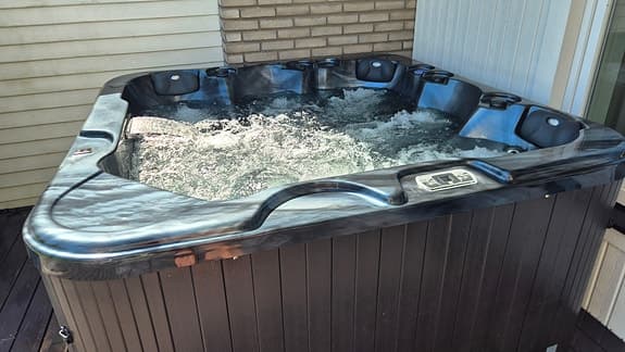 Spabad bubbelpool utomhus Nord pool Sarek spabad, svart åretrunt